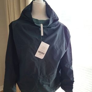 NWT fabletics XL Dark Green Fabletics Windbreaker